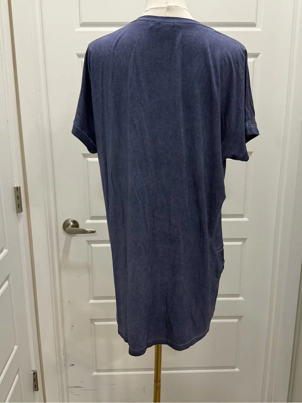 Tricotto got Blue Short Sleeve Tunic Top with Rhinestone Accents - Picture 4 of 9